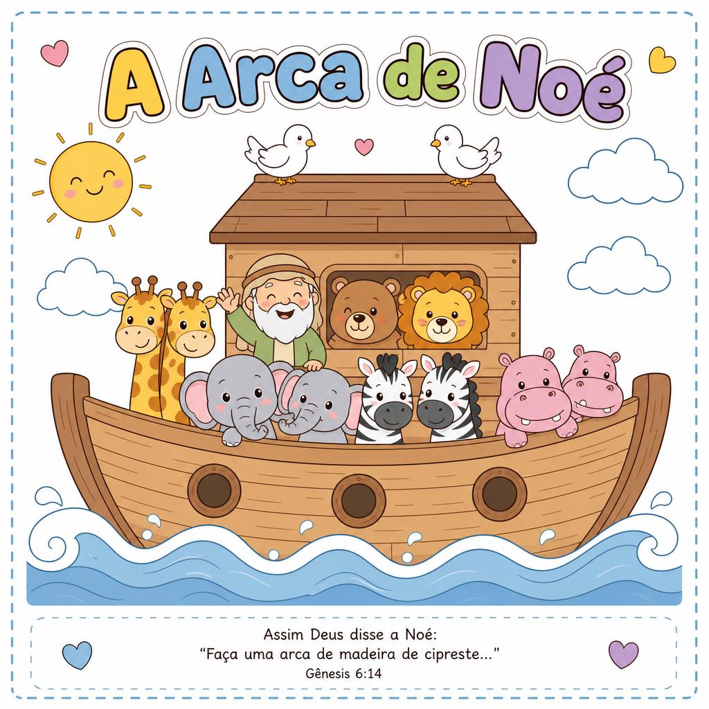Página de colorir A Arca de Noé